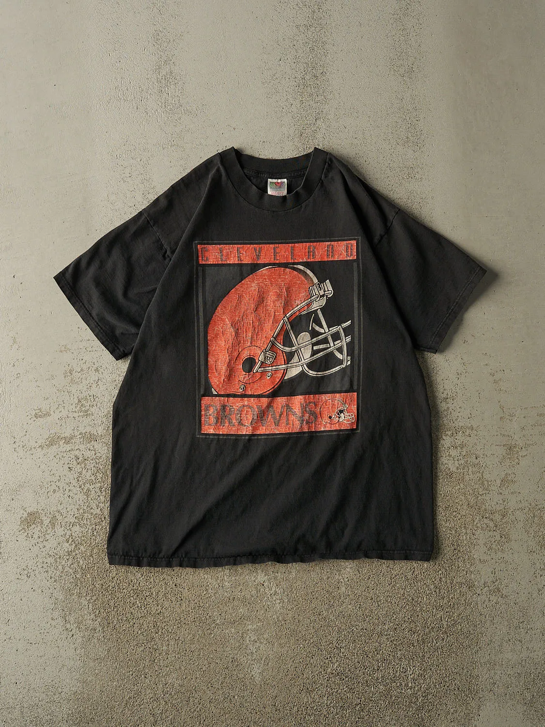 Vintage 90s Black Cleveland Browns Tee (L) sold by Rebalance Vintage
