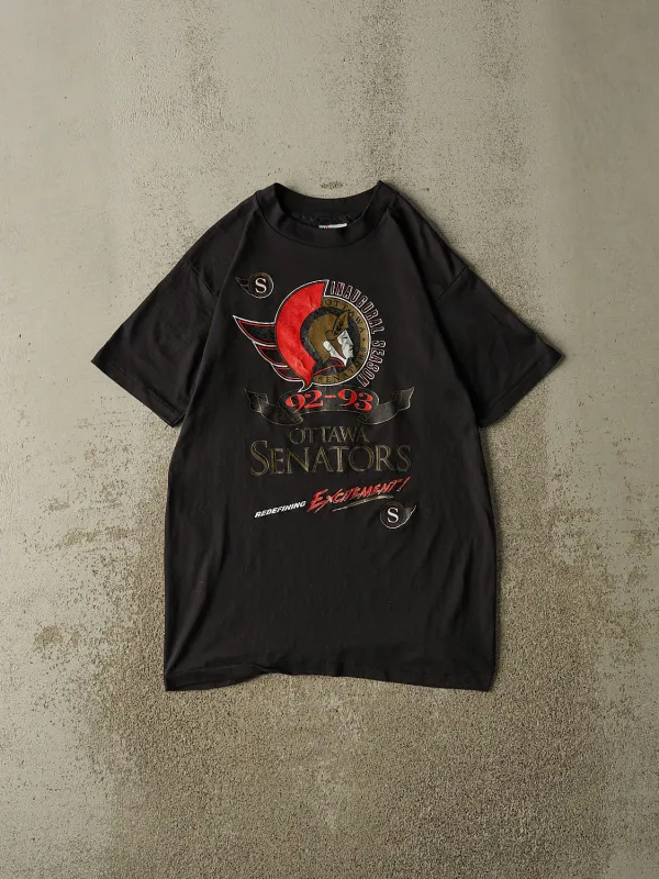 Vintage 93' Black Ottawa Senators Single Stitch Tee (S/M) sold by Rebalance Vintage