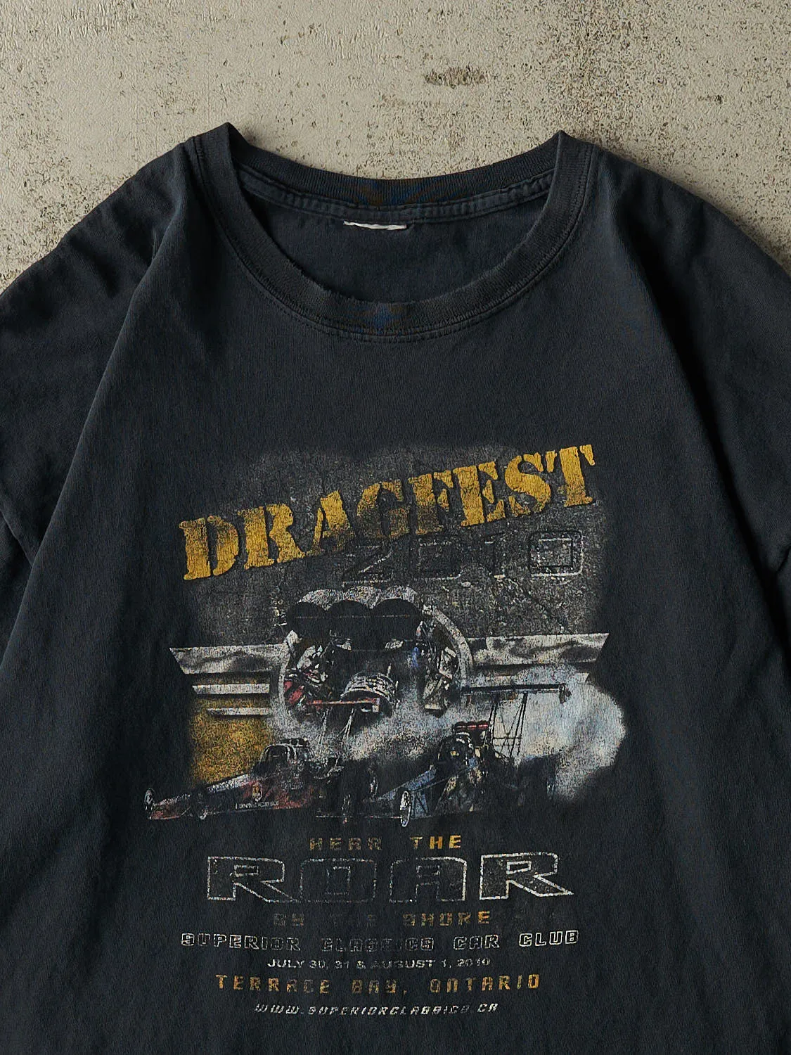 Vintage 10' Faded Black Dragfest Racing Tee (L) sold by Rebalance Vintage product image thumbnail 2