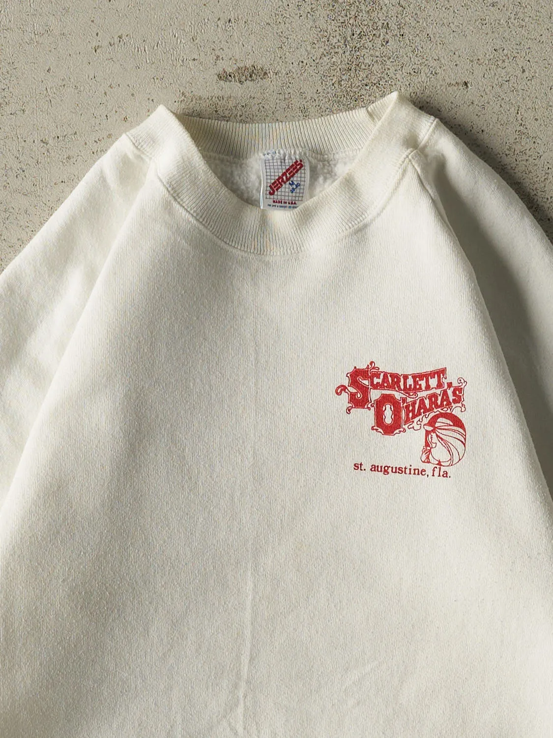Vintage 80s White Scarlett O'Hara's Crewneck (XS) sold by Rebalance Vintage product image thumbnail 2