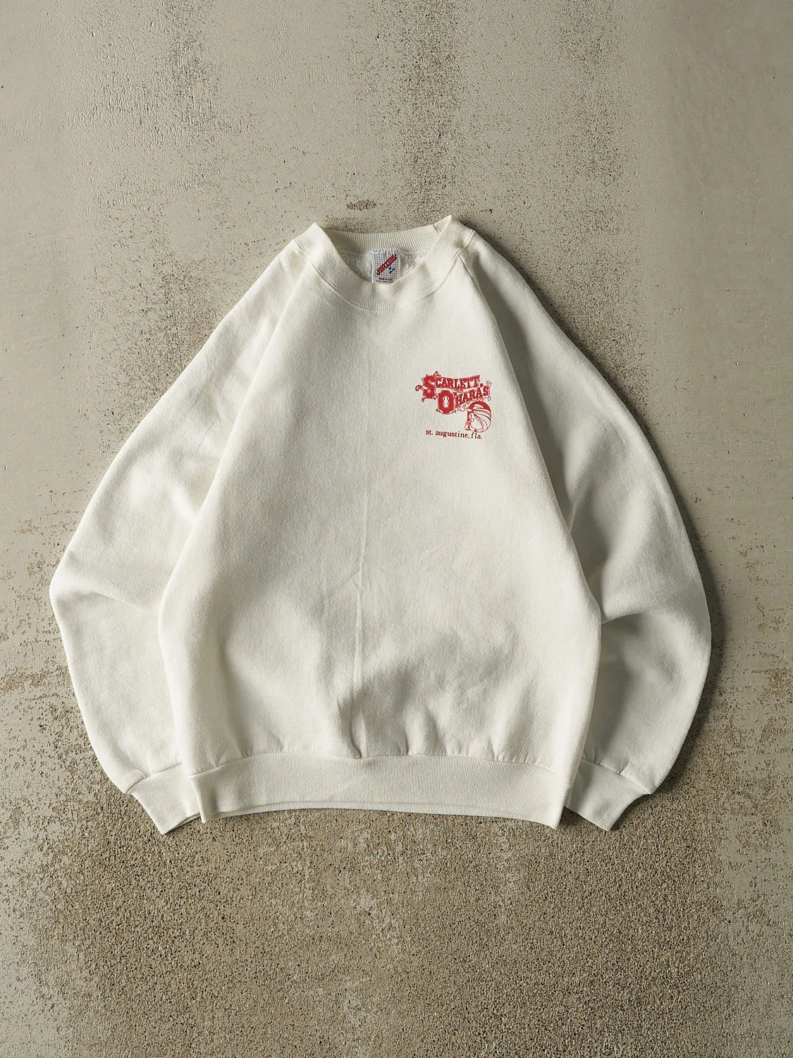 Vintage 80s White Scarlett O'Hara's Crewneck (XS) sold by Rebalance Vintage