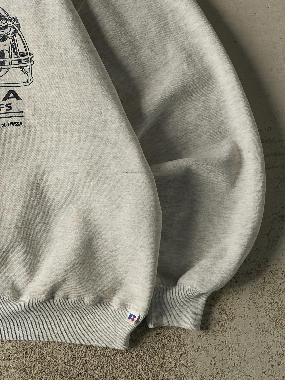 Vintage 94' Heather Grey Russell Athletic Ritchie County Rebels Crewneck (XL/XXL) sold by Rebalance Vintage product image thumbnail 4