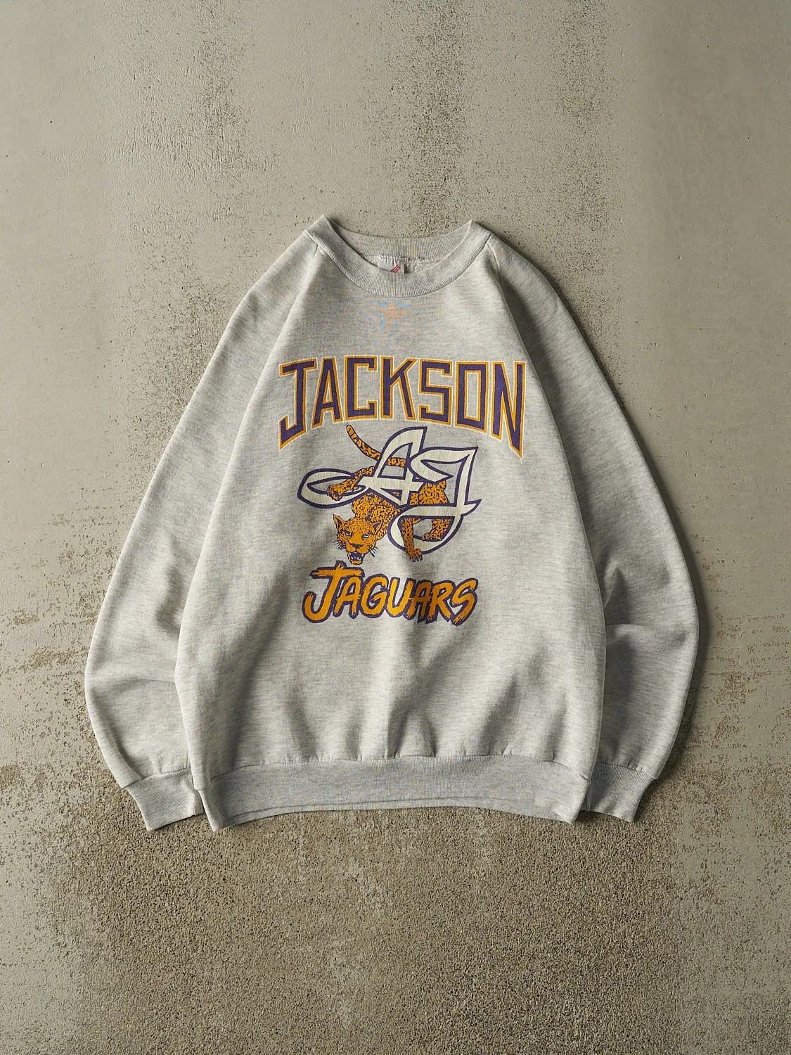Vintage 80s Heather Grey Jackson Jaguars Crewneck (M/L) sold by Rebalance Vintage