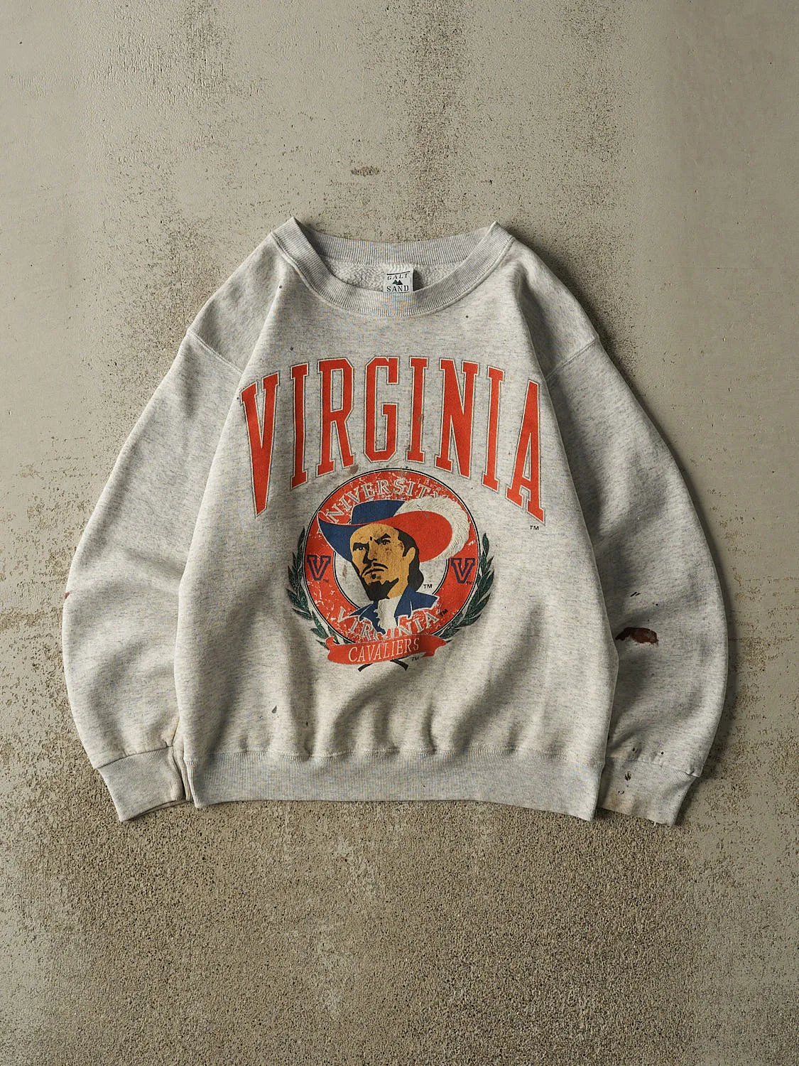 Vintage 80s Heather Grey University of Virginia Cavaliers Crewneck (S) sold by Rebalance Vintage