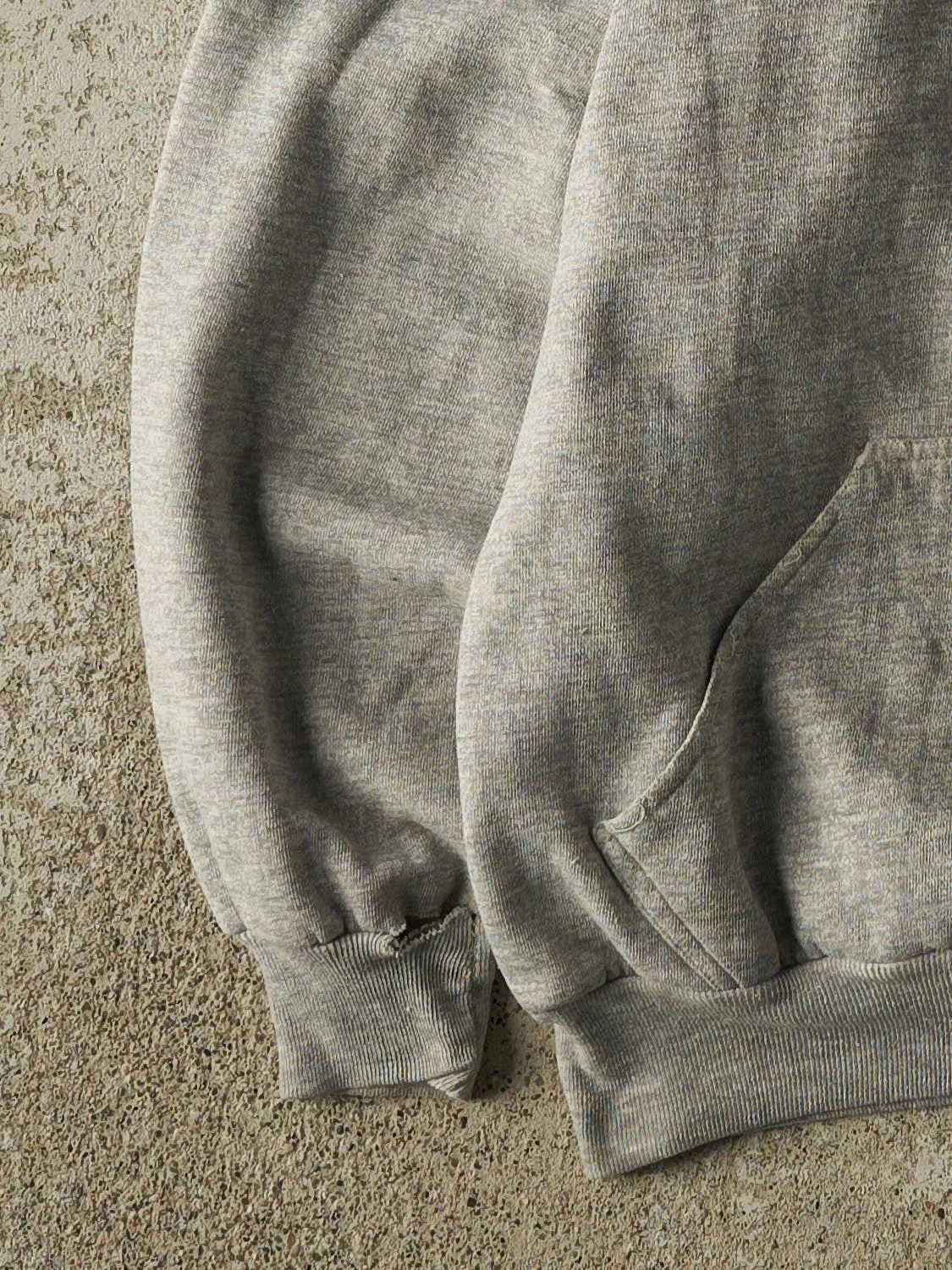 Vintage 90s Heather Grey Thermal Lined Hoodie (M) sold by Rebalance Vintage product image thumbnail 3