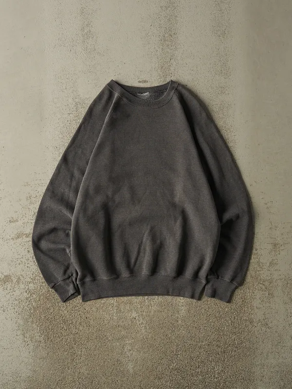 Vintage 80s Charcoal Grey Blank Crewneck (S/M) made by Rebalance Vintage