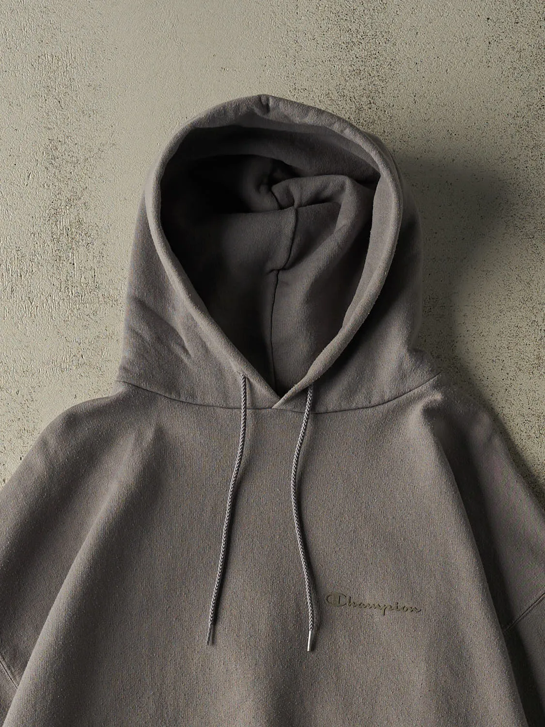 Vintage 90s Stone Grey Champion Hoodie (XL/XXL) sold by Rebalance Vintage product image thumbnail 2
