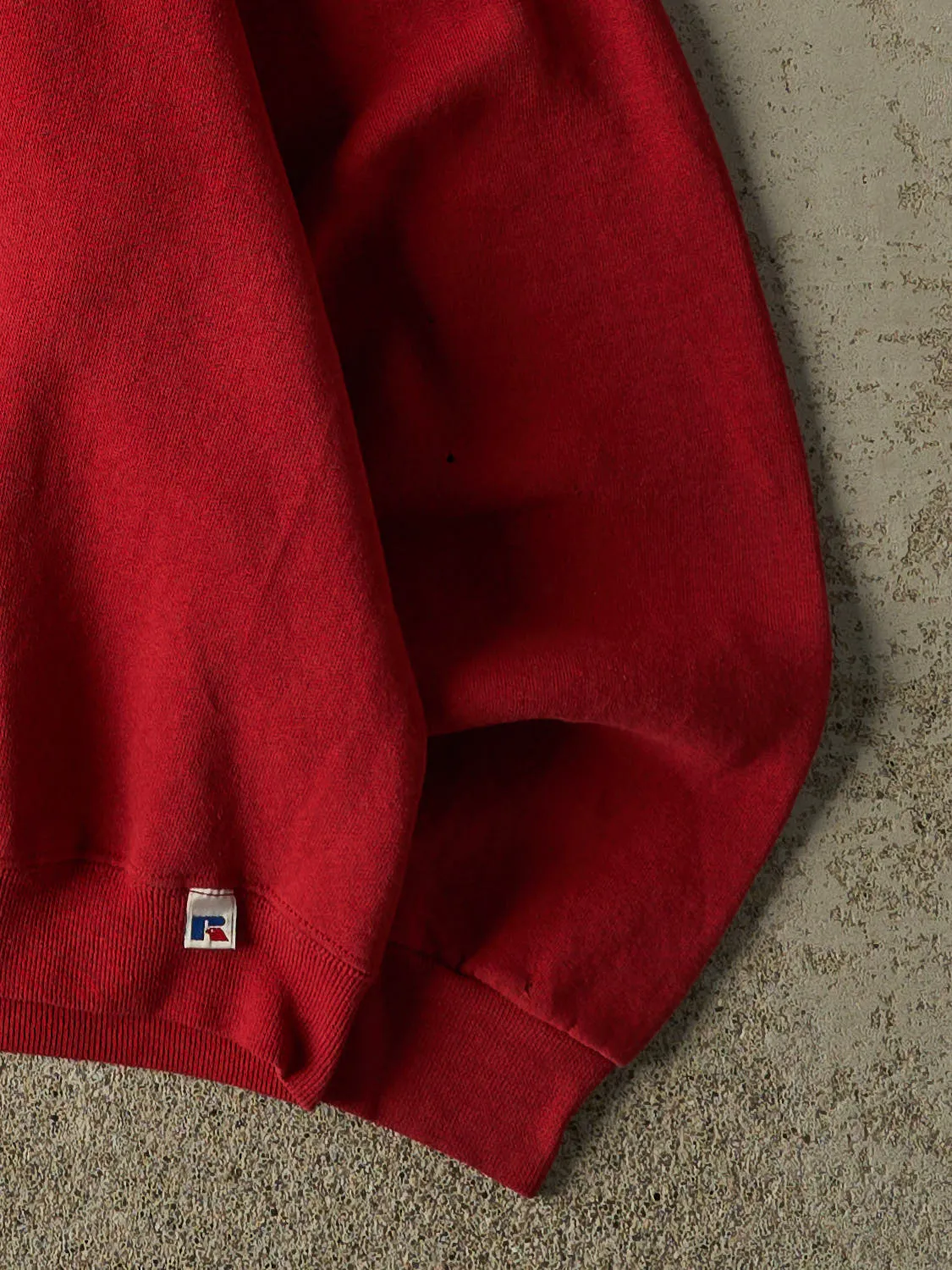 Vintage 90s Burgundy Russell Athletic Blank Crewneck (XL) sold by Rebalance Vintage product image thumbnail 4