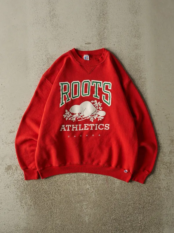 Vintage 80s Red Russell Athletic x Roots Crewneck (M/L) made by Rebalance Vintage