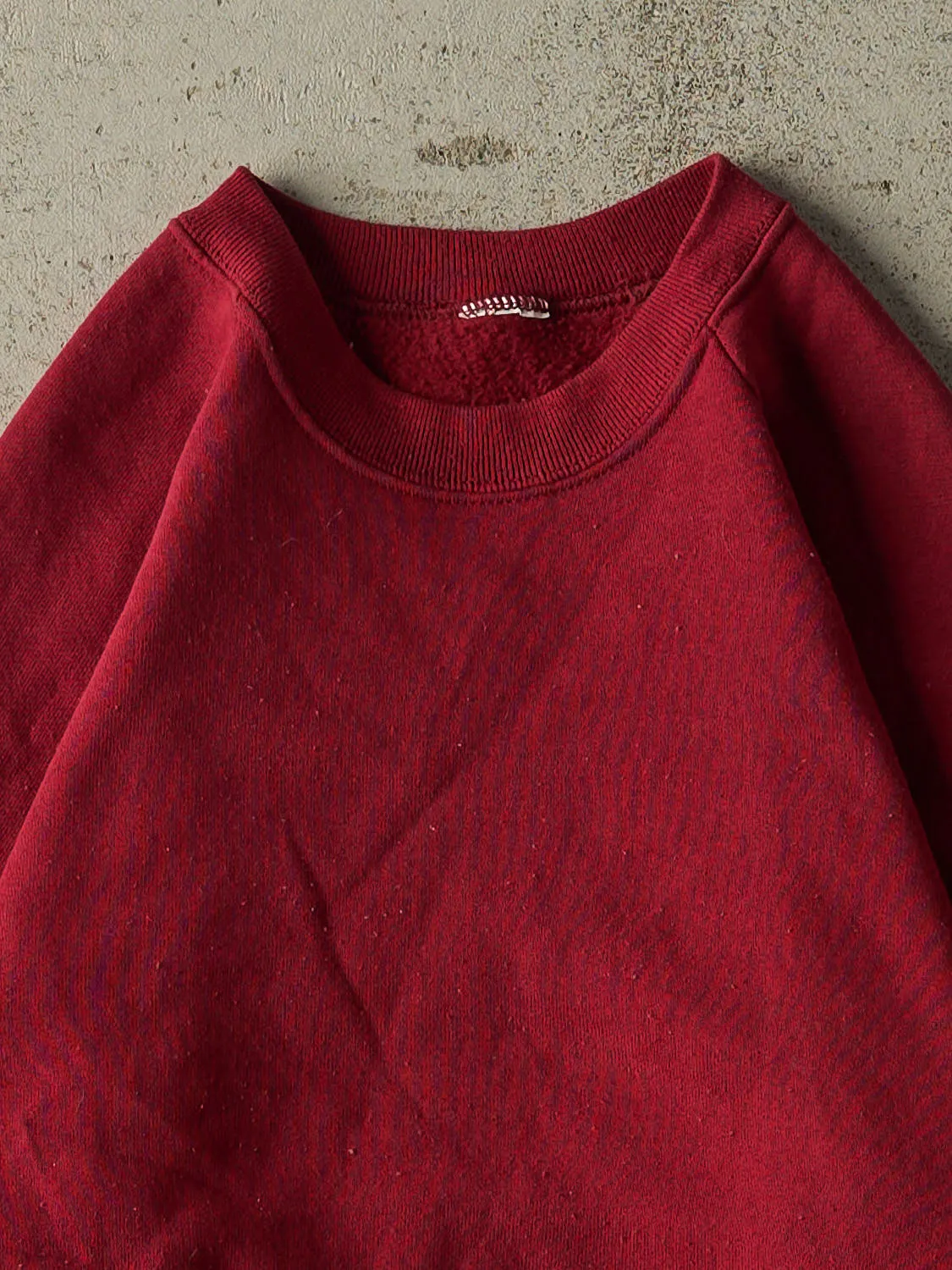 Vintage 80s Burgundy Blank Crewneck (S/M) sold by Rebalance Vintage product image thumbnail 2