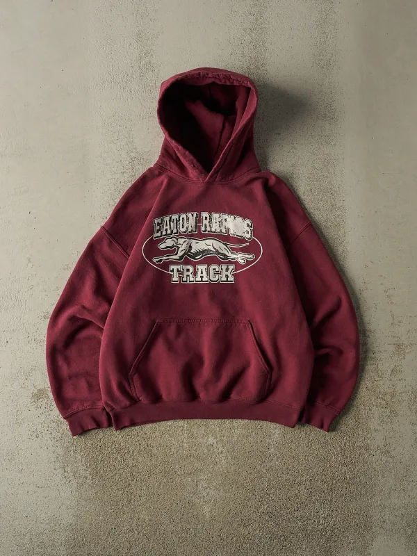 Vintage 90s Burgundy Eaton Rapids Track Hoodie (S/M) sold by Rebalance Vintage