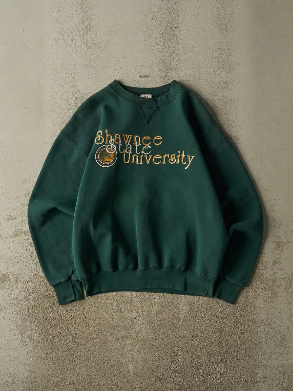Vintage 90s Green Shawnee State University Crewneck (S/M) made by Rebalance Vintage