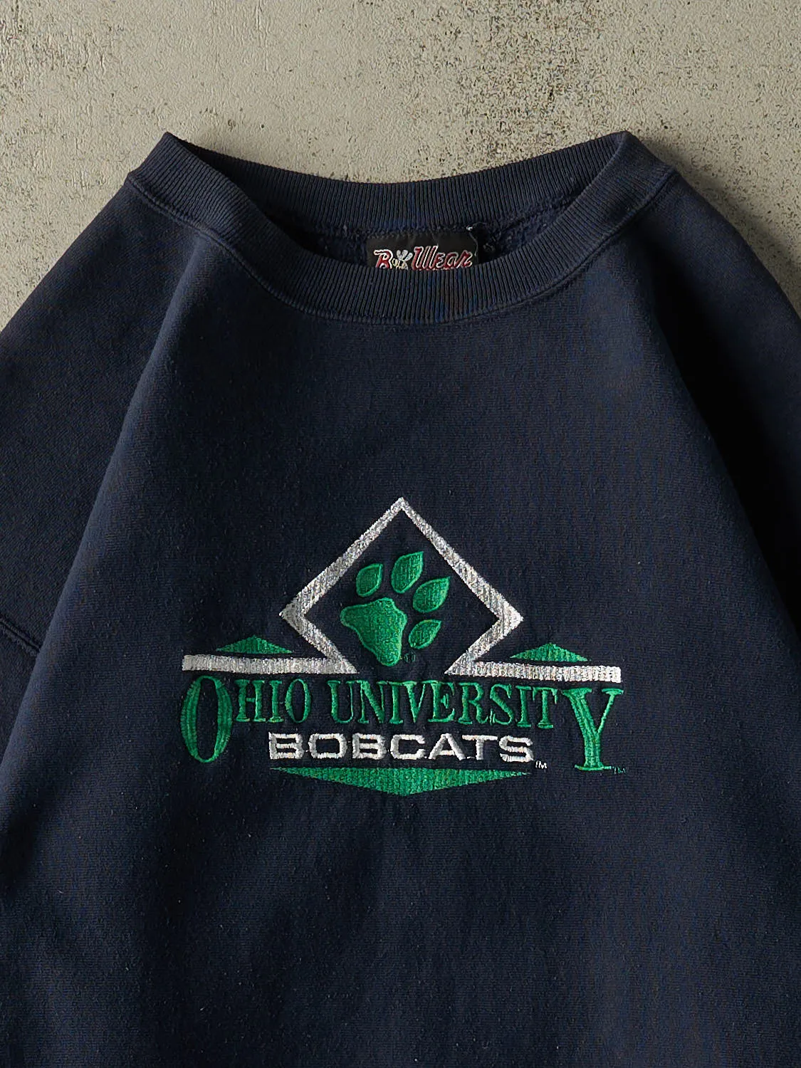 Vintage 90s Navy Blue Ohio University Bobcats Crewneck (L/XL) sold by Rebalance Vintage product image thumbnail 2