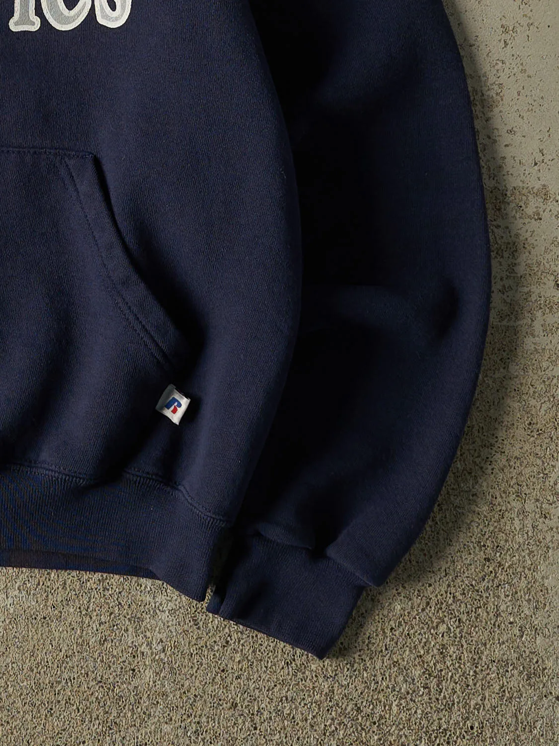 Vintage Y2K Navy Blue Russell Athletic Villanova Hoodie (XS/S) sold by Rebalance Vintage product image thumbnail 4