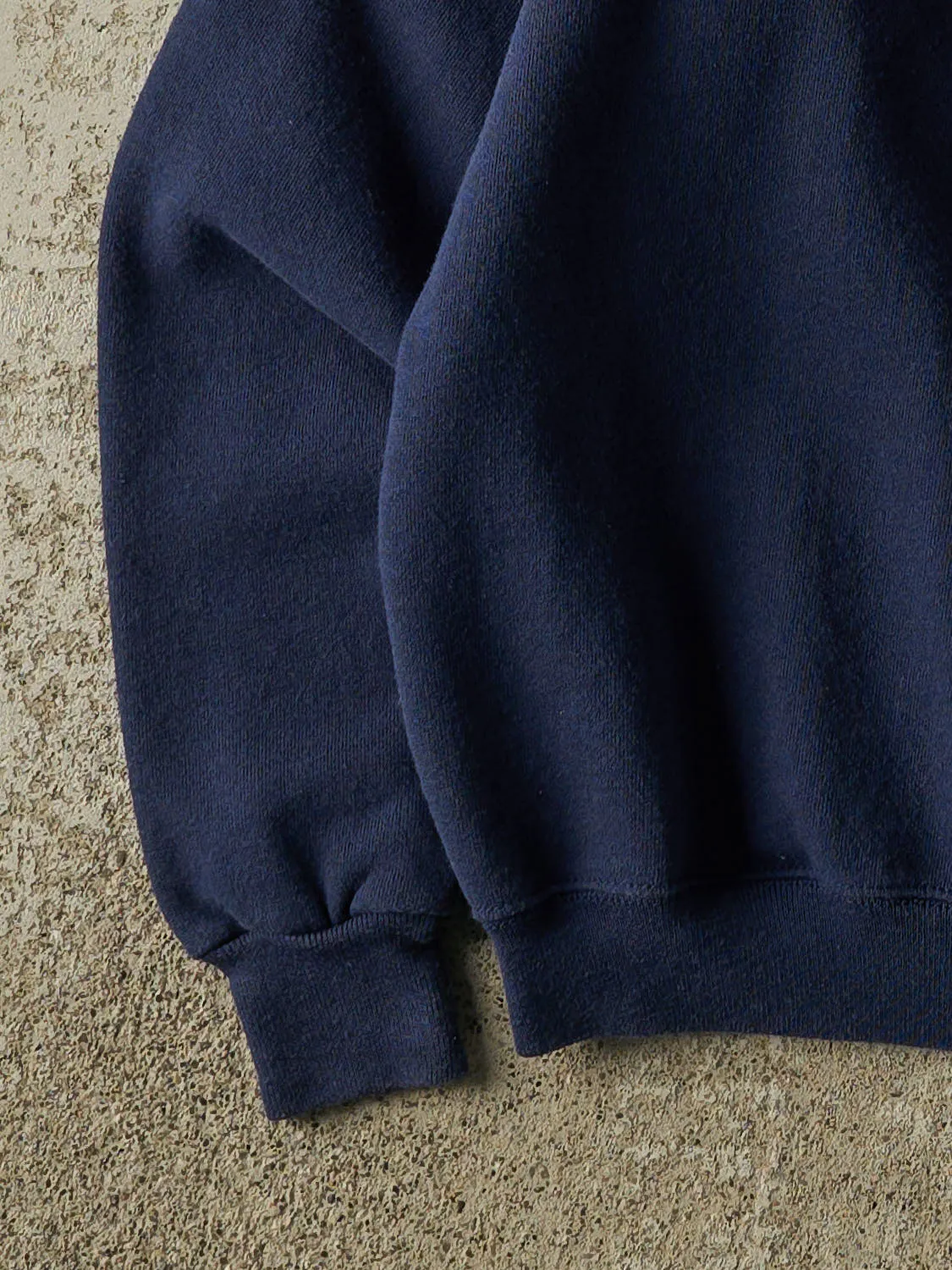 Vintage 80s Navy Blue Blank Crewneck (S) sold by Rebalance Vintage product image thumbnail 3
