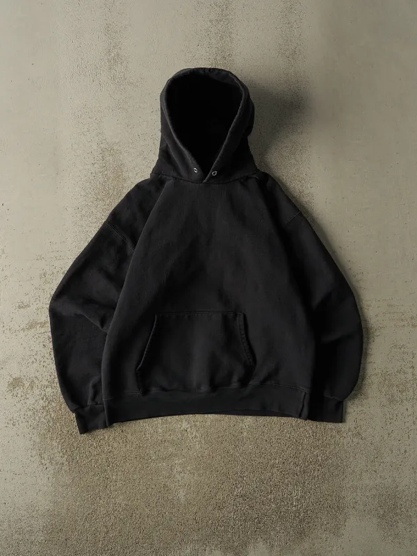 Vintage 90s Black Blank Hoodie (S) made by Rebalance Vintage