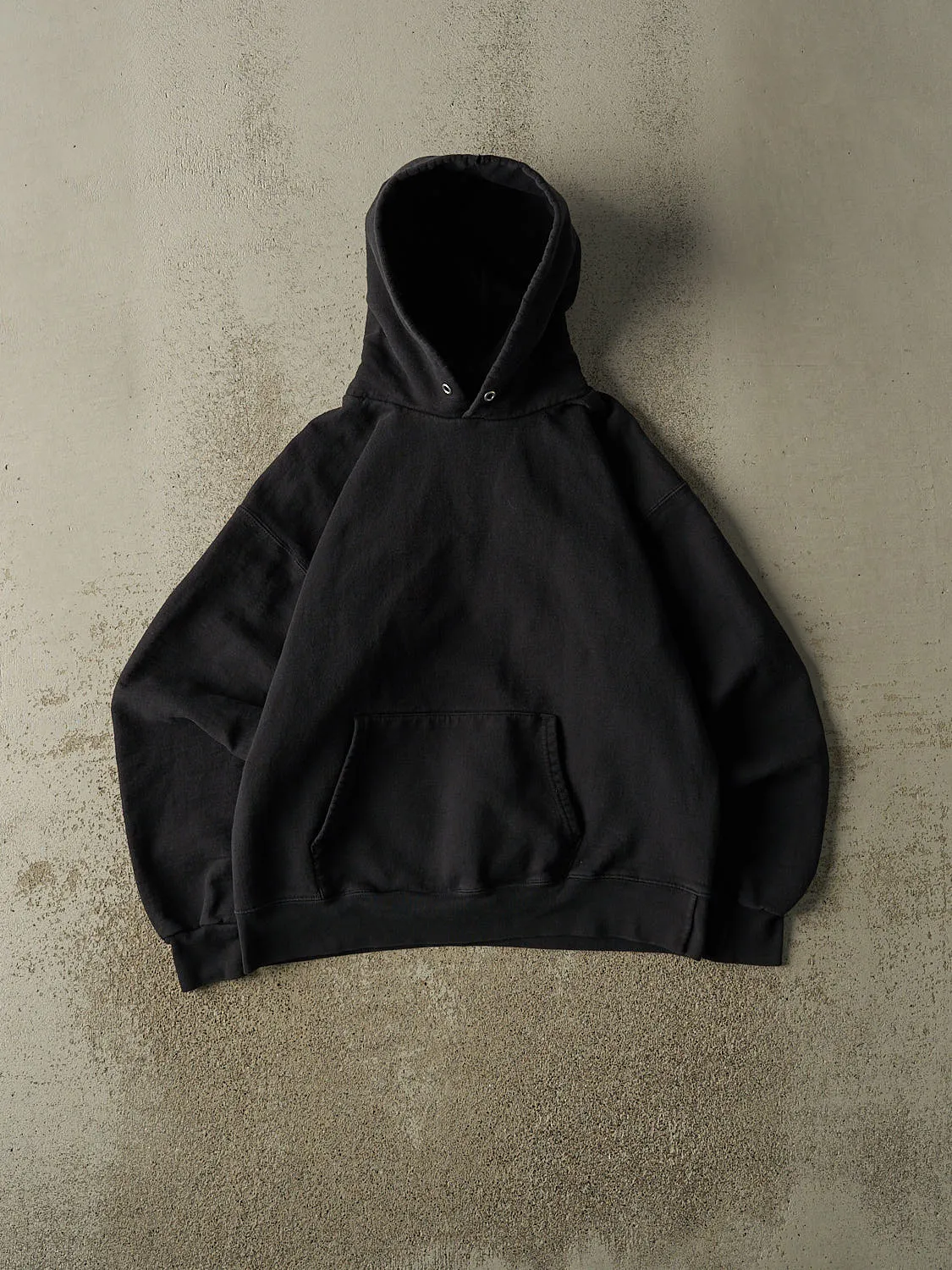 Vintage 90s Black Blank Hoodie (S) sold by Rebalance Vintage