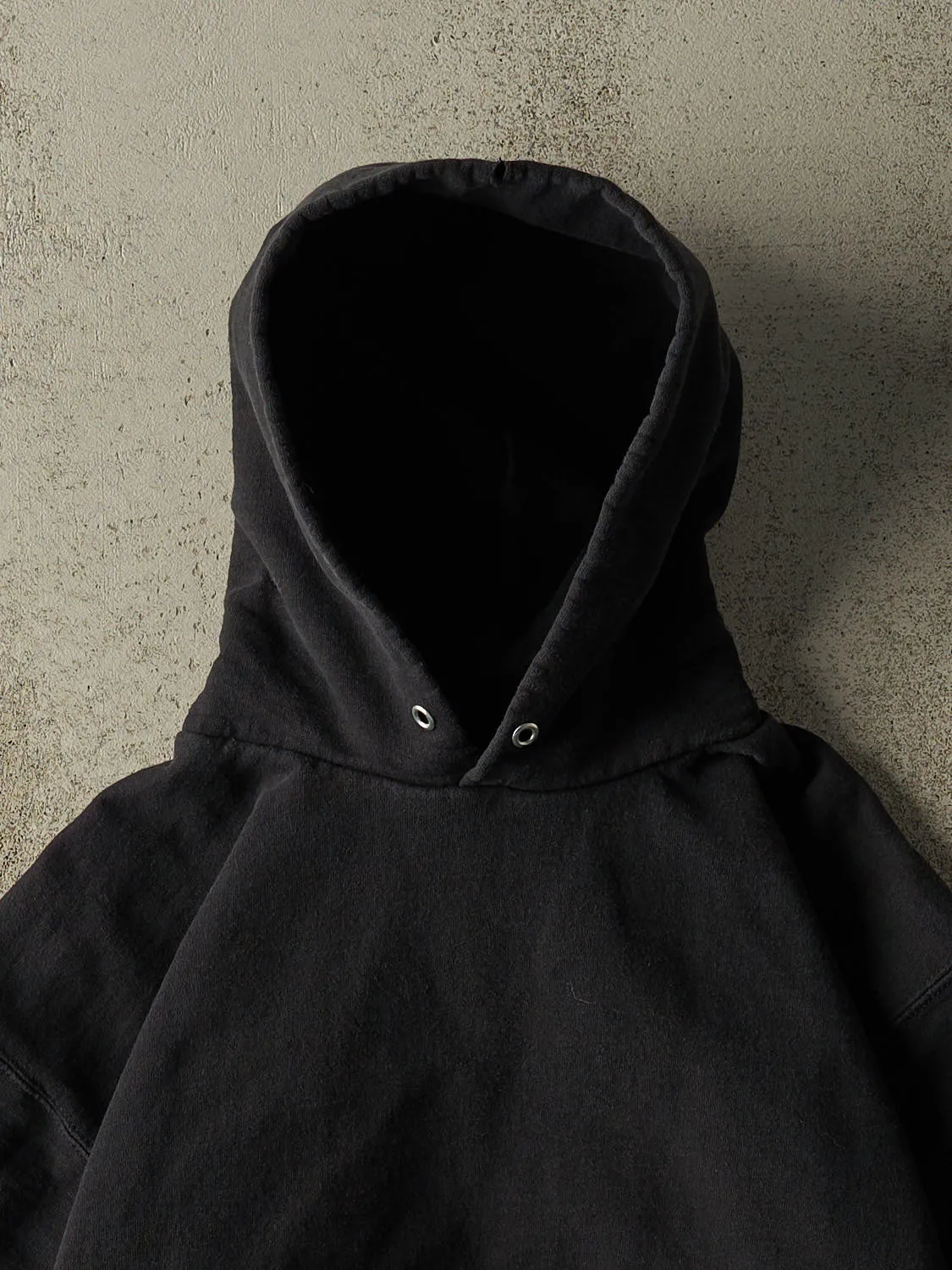 Vintage 90s Black Blank Hoodie (S) sold by Rebalance Vintage product image thumbnail 2