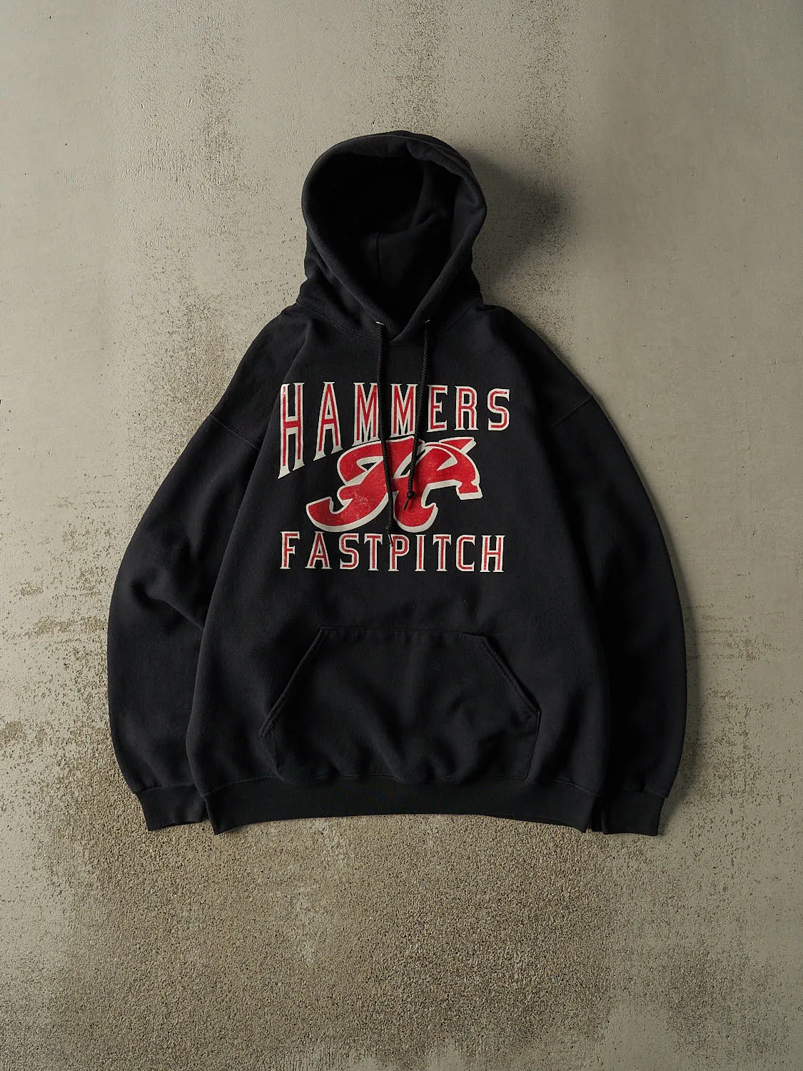 Vintage 90s Black Hammers Fastpitch Hoodie (L/XL) sold by Rebalance Vintage