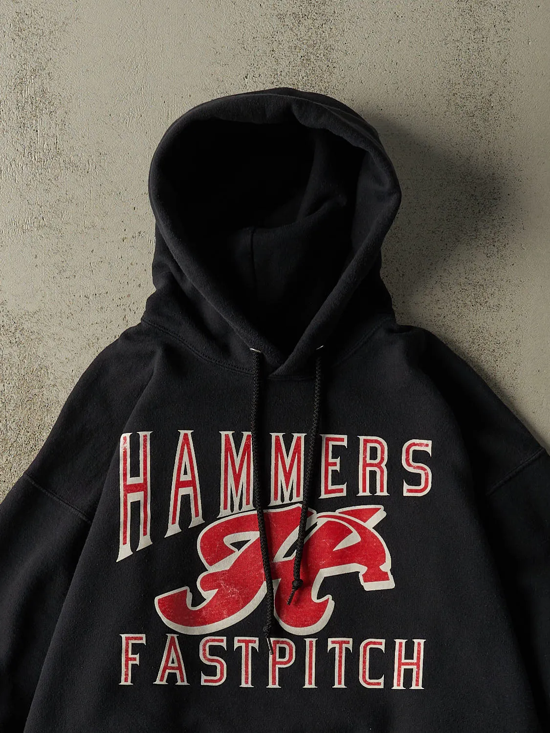 Vintage 90s Black Hammers Fastpitch Hoodie (L/XL) sold by Rebalance Vintage product image thumbnail 2