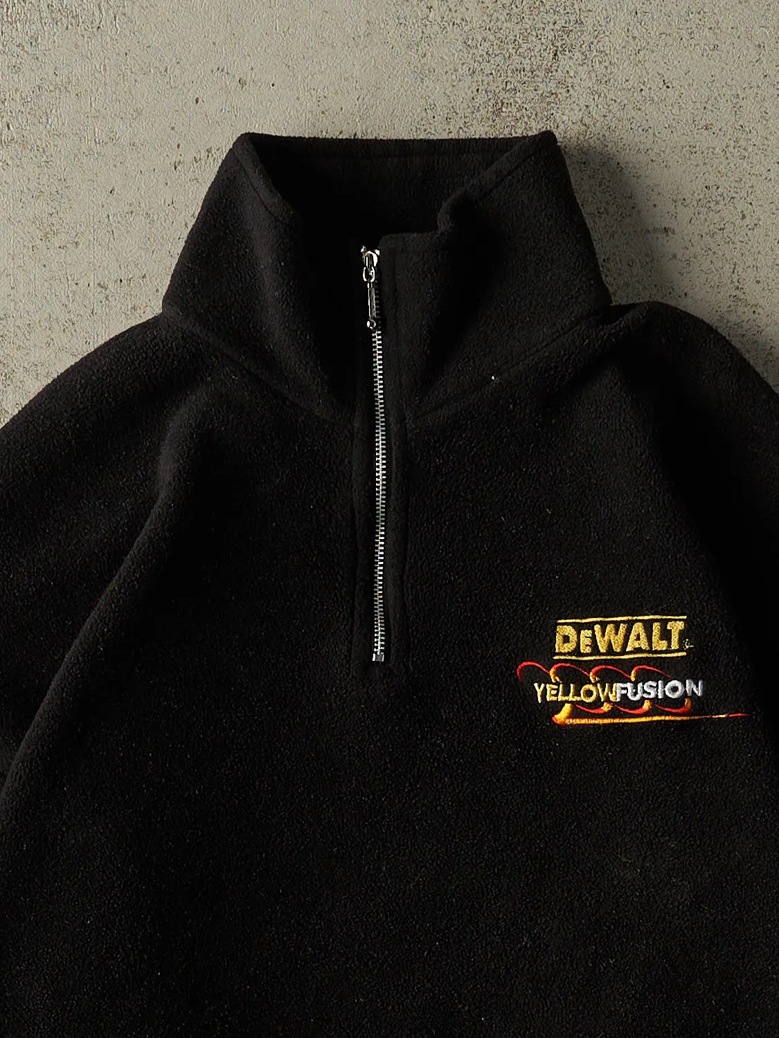 Vintage Y2K Black DeWalt Quarter Zip Fleece (M) sold by Rebalance Vintage product image thumbnail 2
