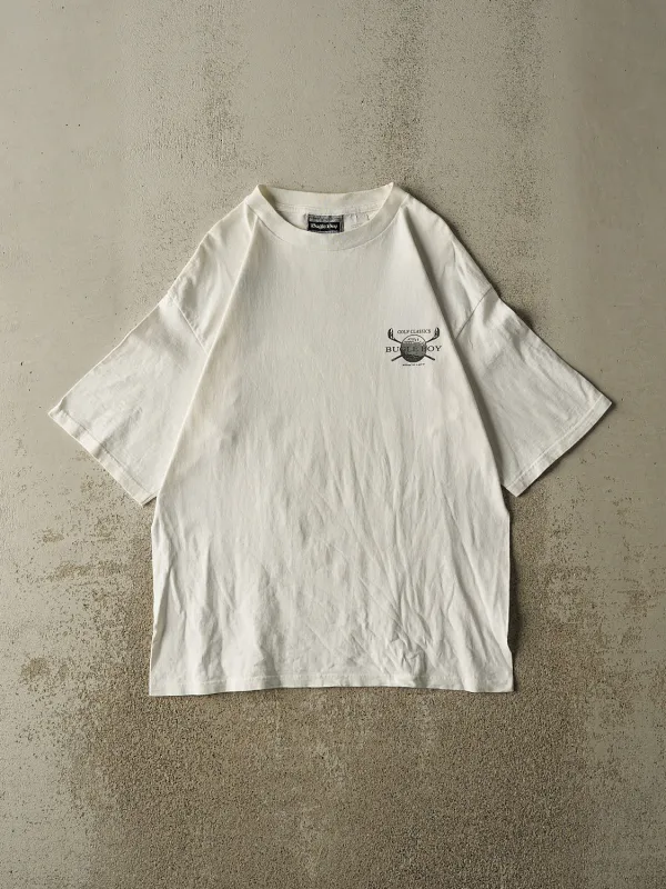 Vintage 90s White Bugle Boy Golf Tee (M/L) sold by Rebalance Vintage