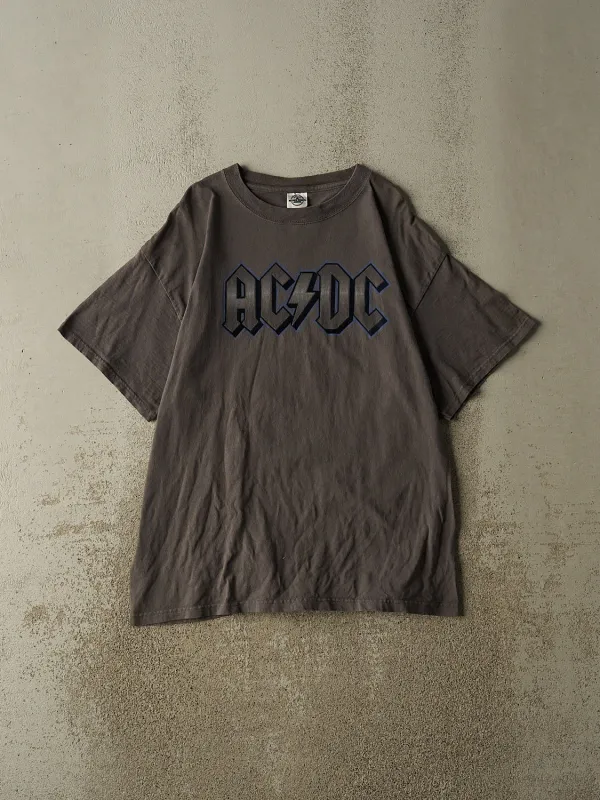 Vintage Y2K Charcoal Grey AC/DC Tee (L/XL) made by Rebalance Vintage