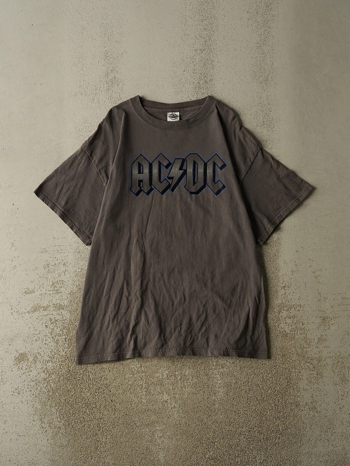 Vintage Y2K Charcoal Grey AC/DC Tee (L/XL) sold by Rebalance Vintage