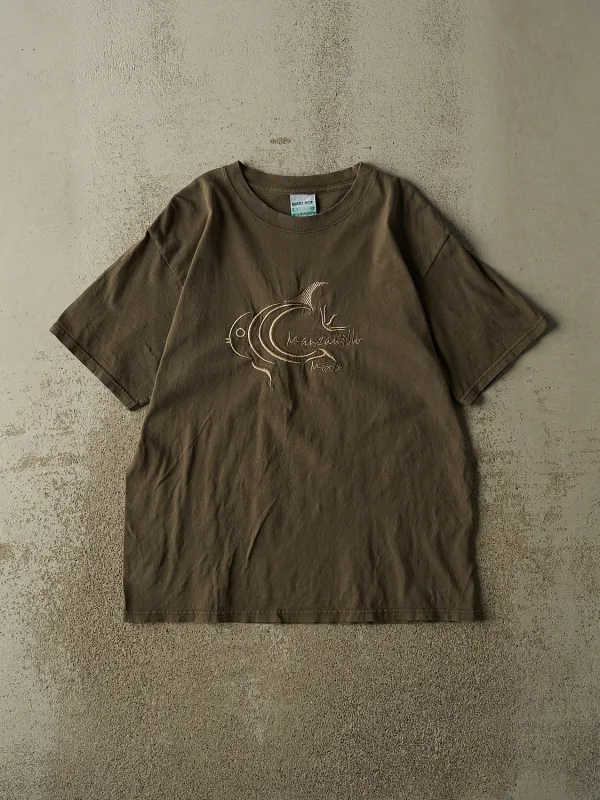 Vintage 90s Green Manzanillo Mexico Tee (M/L) made by Rebalance Vintage