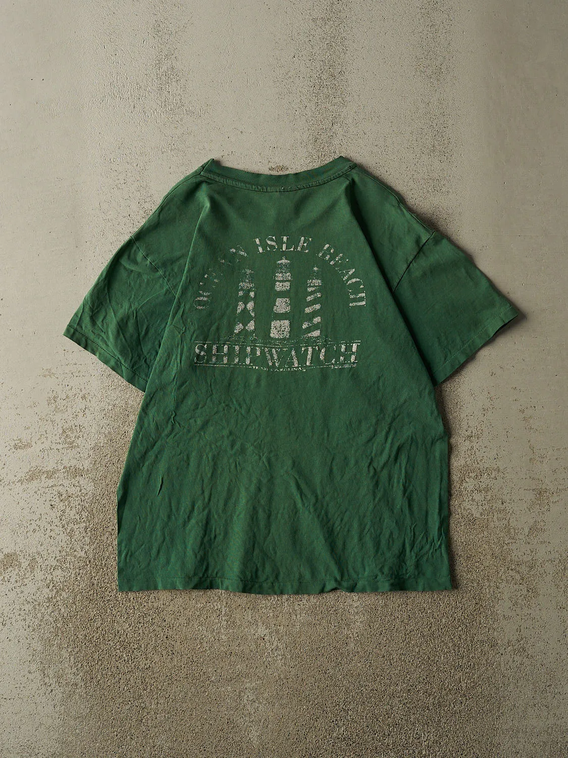 Vintage 90s Sun Faded Green Ocean Isle Beach Tee (M) sold by Rebalance Vintage product image thumbnail 2