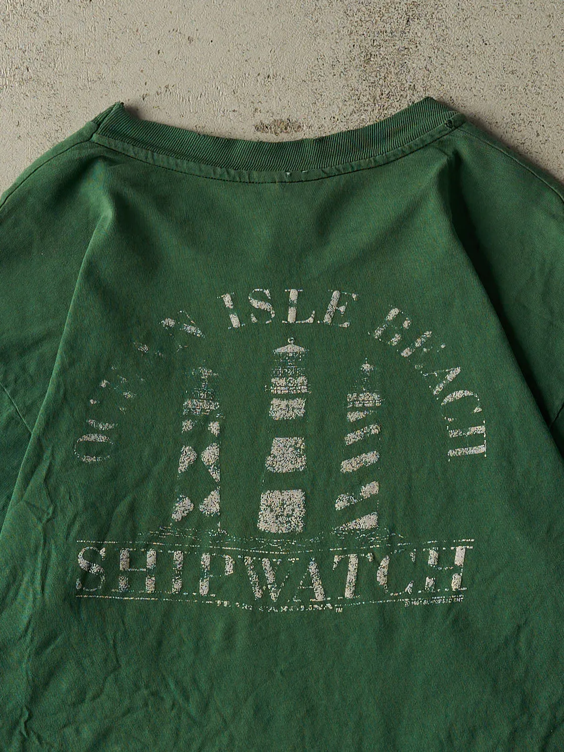 Vintage 90s Sun Faded Green Ocean Isle Beach Tee (M) sold by Rebalance Vintage product image thumbnail 4