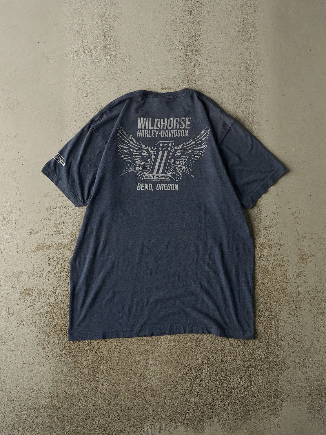 19' Navy Blue Harley Davidson Bend Oregon Tee (L/XL) sold by Rebalance Vintage product image thumbnail 2