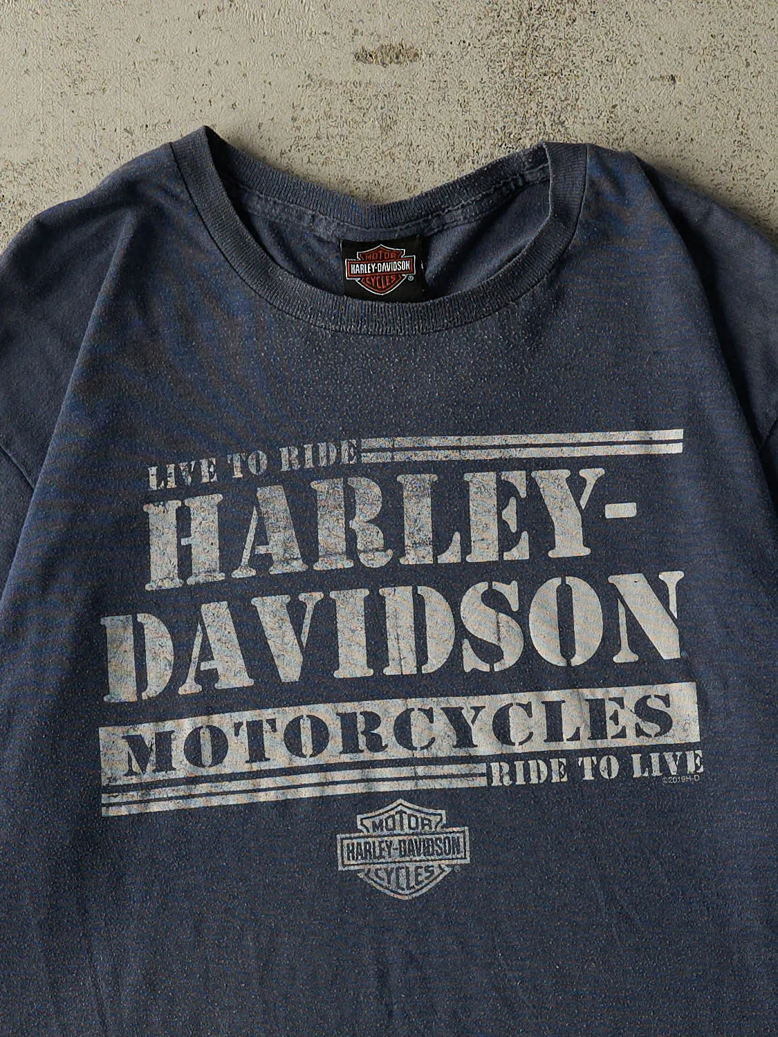 19' Navy Blue Harley Davidson Bend Oregon Tee (L/XL) sold by Rebalance Vintage product image thumbnail 3