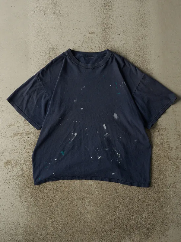 Vintage 90s Navy Blue Blank Tee (M/L) sold by Rebalance Vintage