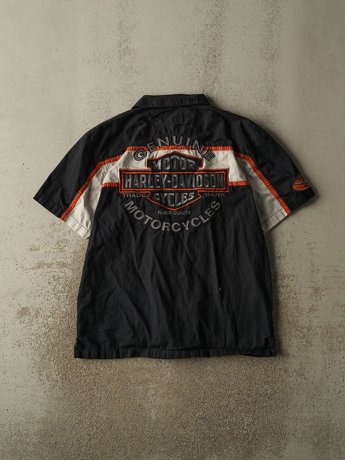 Vintage Y2K Black Harley Davidson Button Up Tee (XL) sold by Rebalance Vintage product image thumbnail 2
