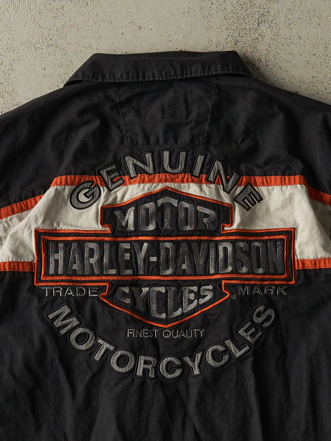 Vintage Y2K Black Harley Davidson Button Up Tee (XL) sold by Rebalance Vintage product image thumbnail 4