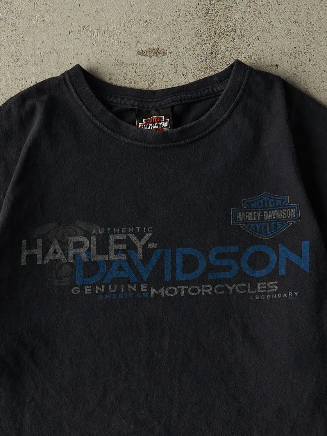 Vintage 12' Faded Black Harley Davidson Great Falls Montana Tee (S/M) sold by Rebalance Vintage product image thumbnail 2