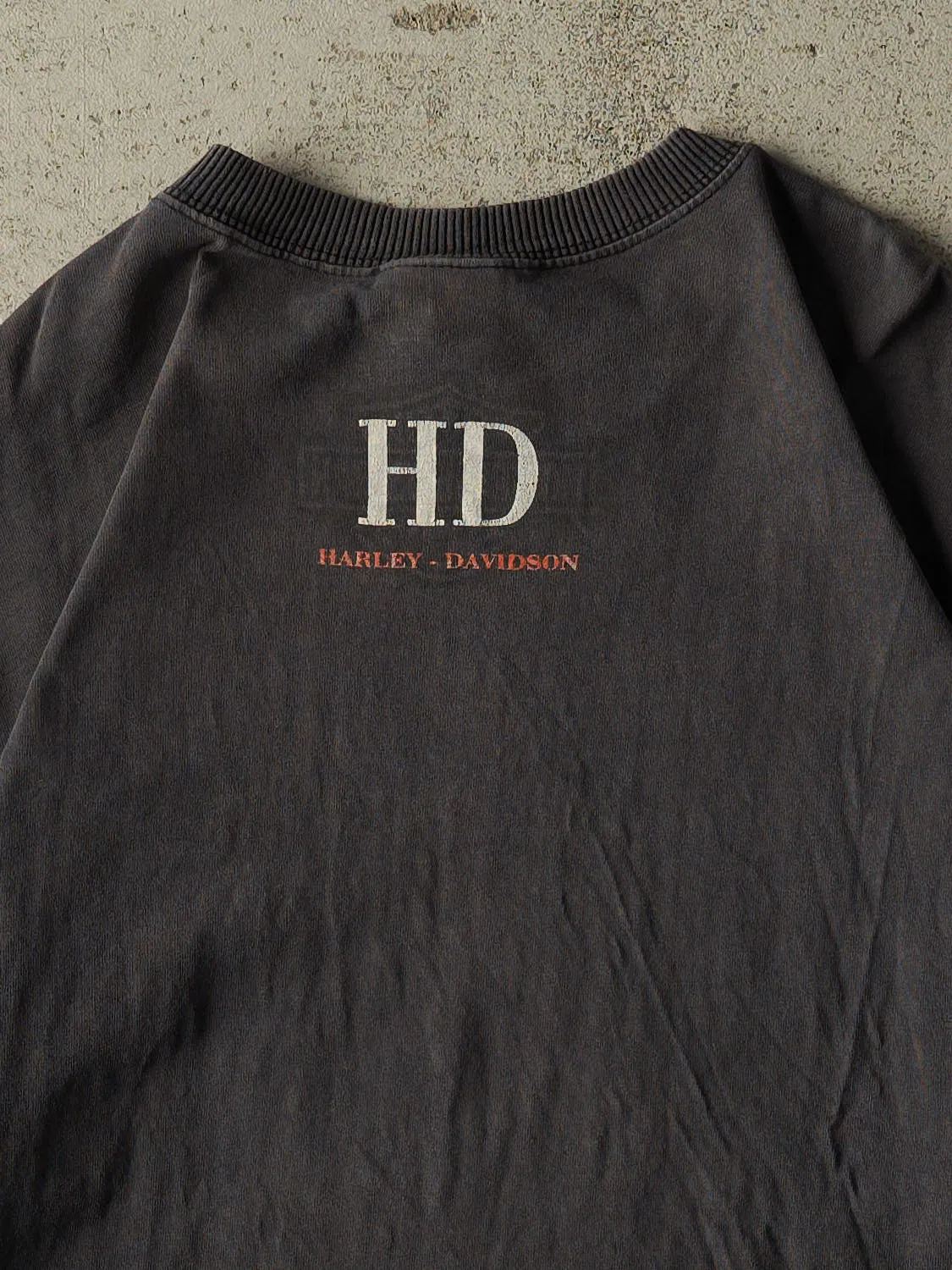 Vintage 90s Faded Black Harley Davidson Vancouver Canada Tee (XL/XXL) sold by Rebalance Vintage product image thumbnail 4