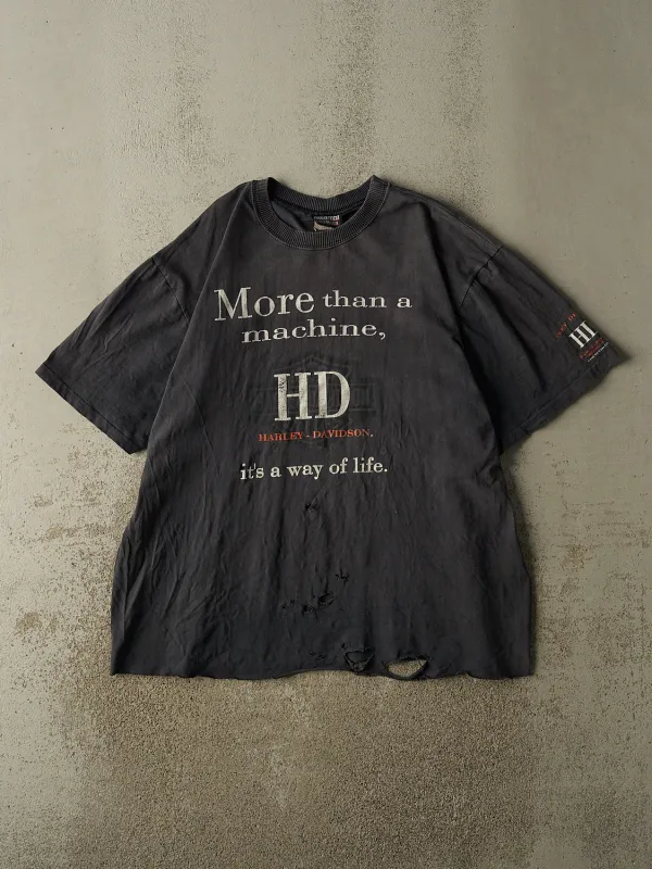 Vintage 90s Faded Black Harley Davidson Vancouver Canada Tee (XL/XXL) made by Rebalance Vintage