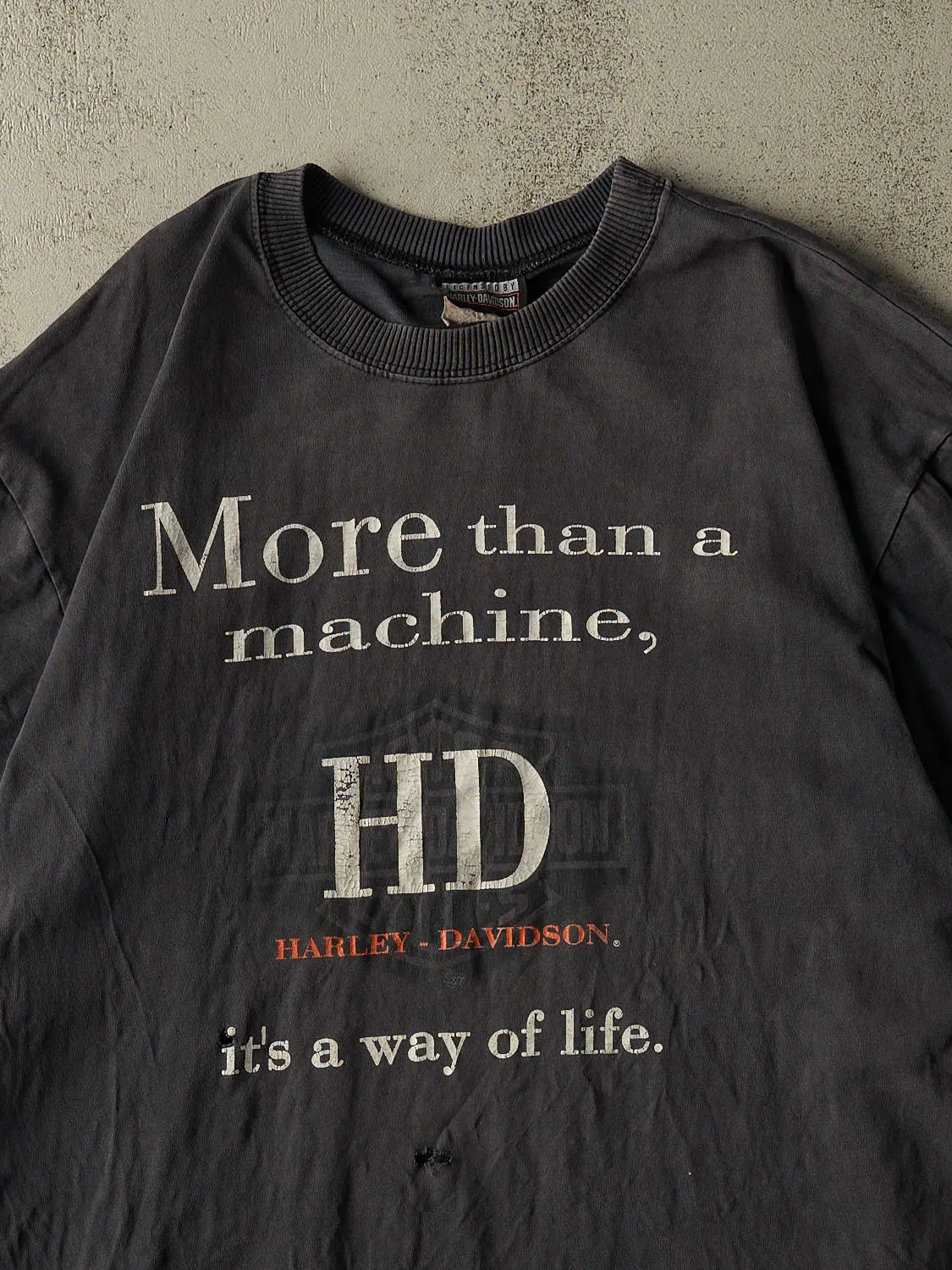 Vintage 90s Faded Black Harley Davidson Vancouver Canada Tee (XL/XXL) sold by Rebalance Vintage product image thumbnail 2