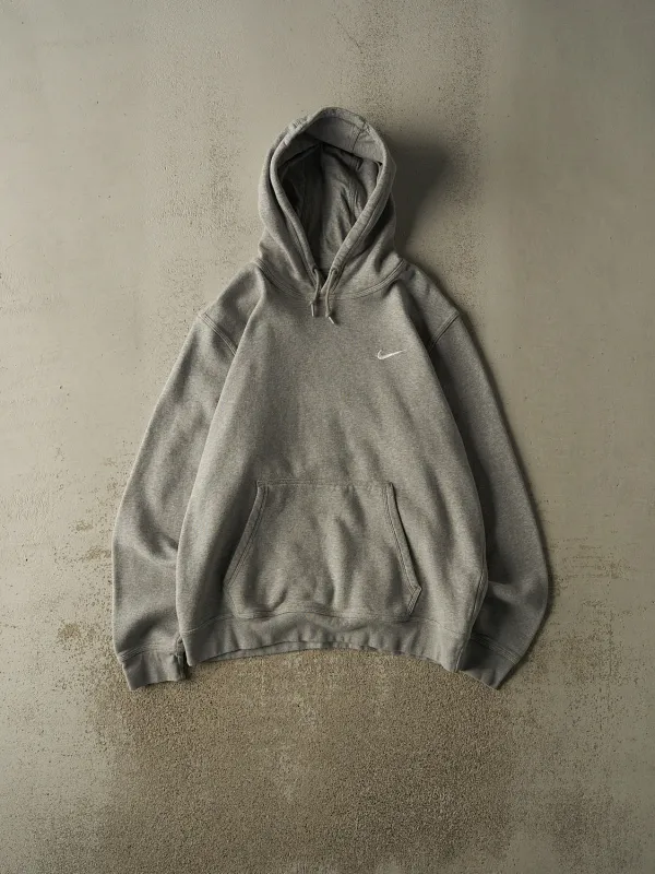 Vintage Y2K Grey Nike Embroidered Swoosh Hoodie (XL) made by Rebalance Vintage