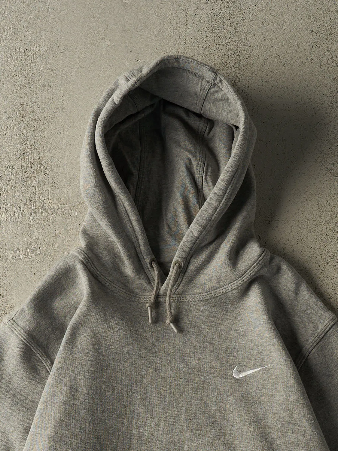 Vintage Y2K Grey Nike Embroidered Swoosh Hoodie (XL) sold by Rebalance Vintage product image thumbnail 2