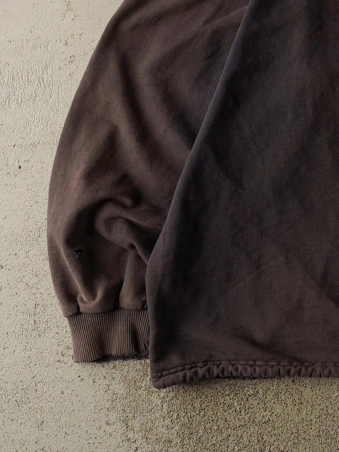 Vintage 90s Charcoal Grey Boca Quarter Zip Hoodie (XXL/XXXL) sold by Rebalance Vintage product image thumbnail 3