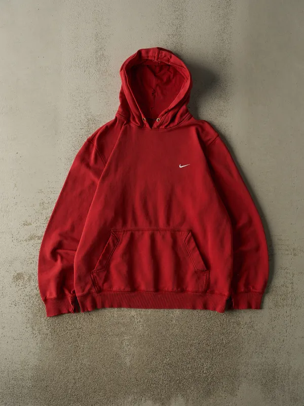 Vintage 90s Red Nike Embroidered Swoosh Hoodie (L/XL) made by Rebalance Vintage