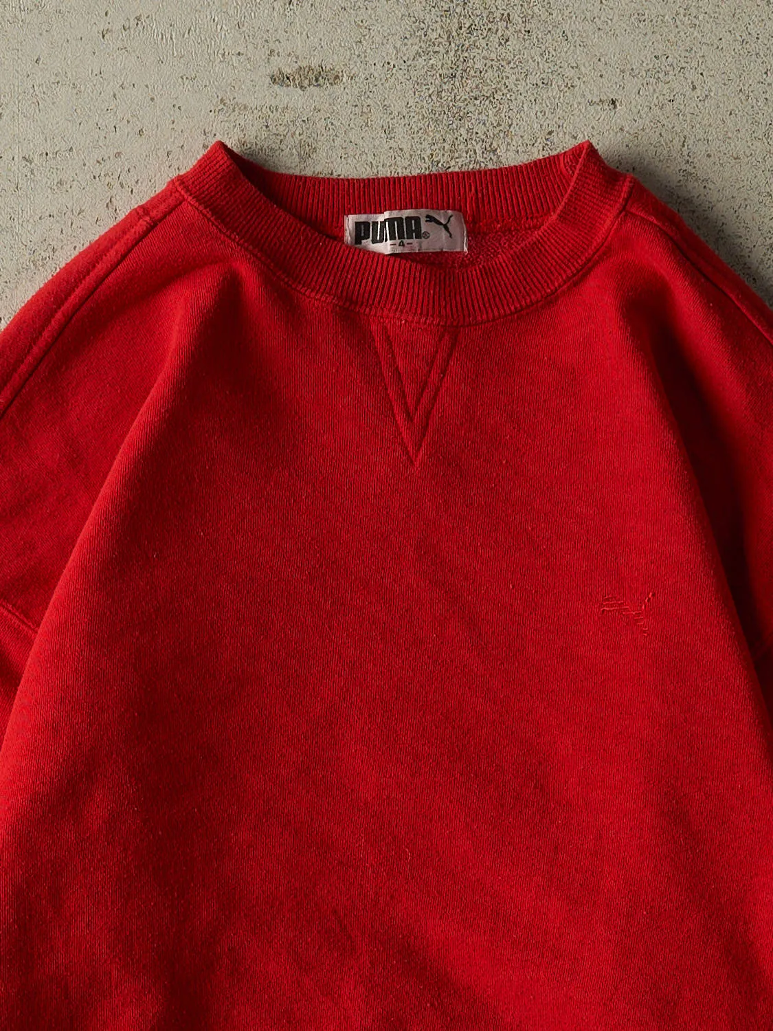 Vintage 90s Red Puma Blank Crewneck (XS/S) sold by Rebalance Vintage product image thumbnail 2