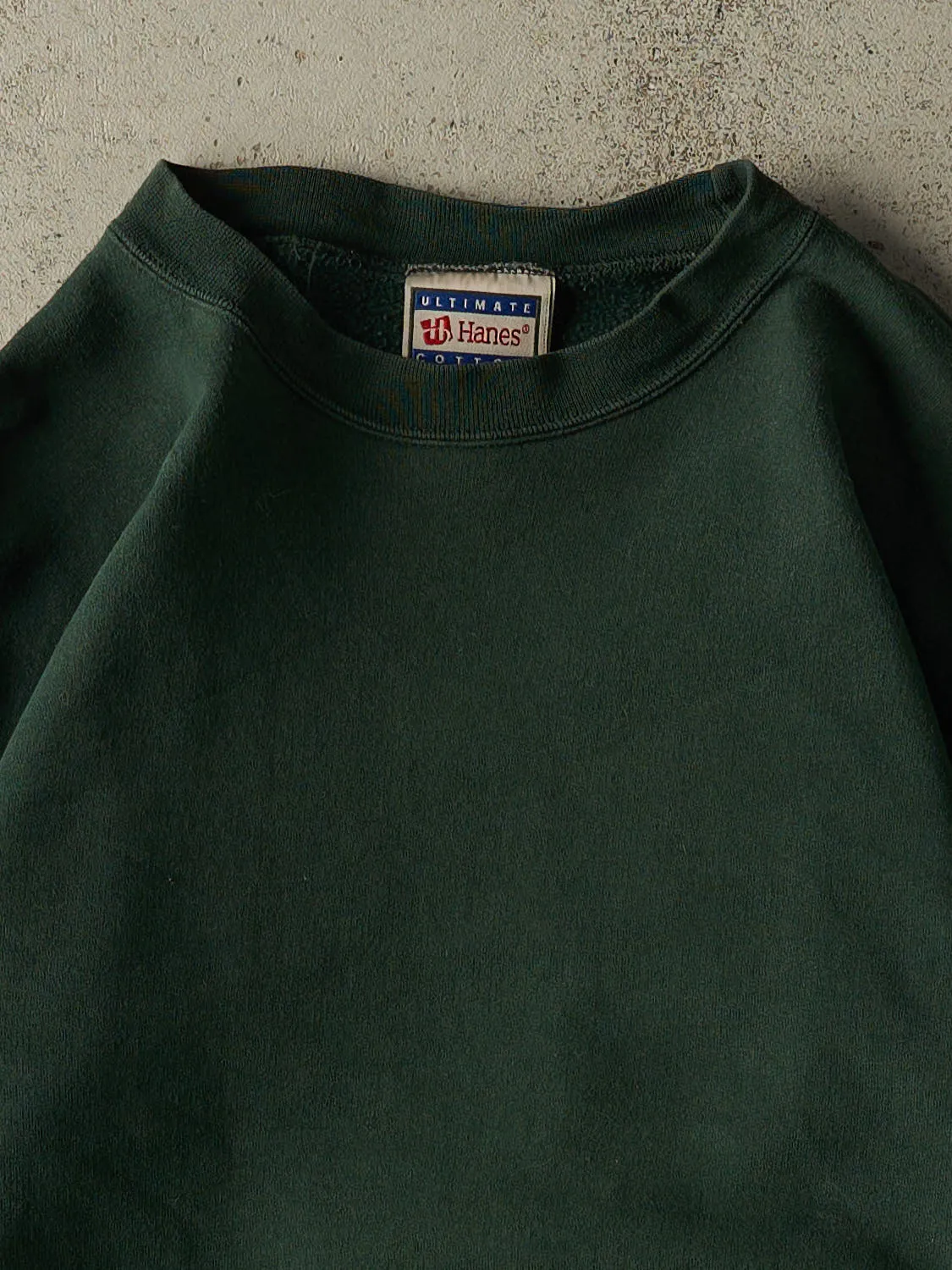 Vintage 90s Green Blank Crewneck (XS/S) sold by Rebalance Vintage product image thumbnail 2