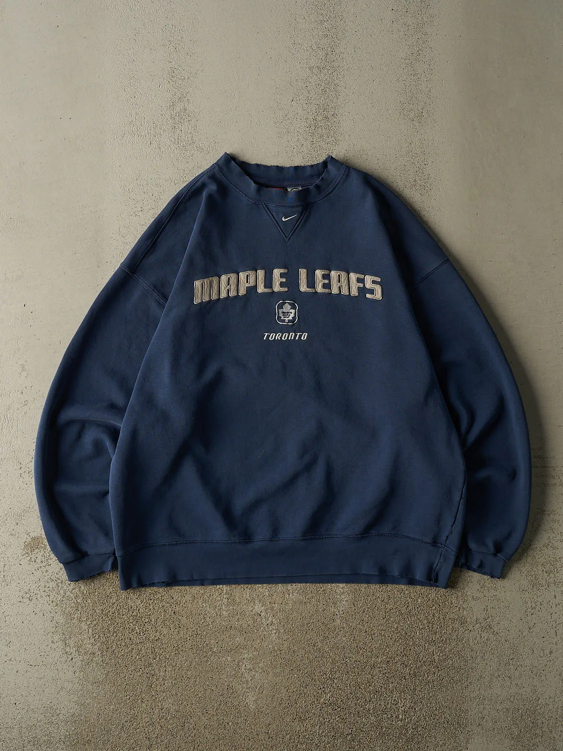 Vintage Y2K Blue Nike Middle Swoosh Toronto Maple Leafs Crewneck (XL/XXL) sold by Rebalance Vintage