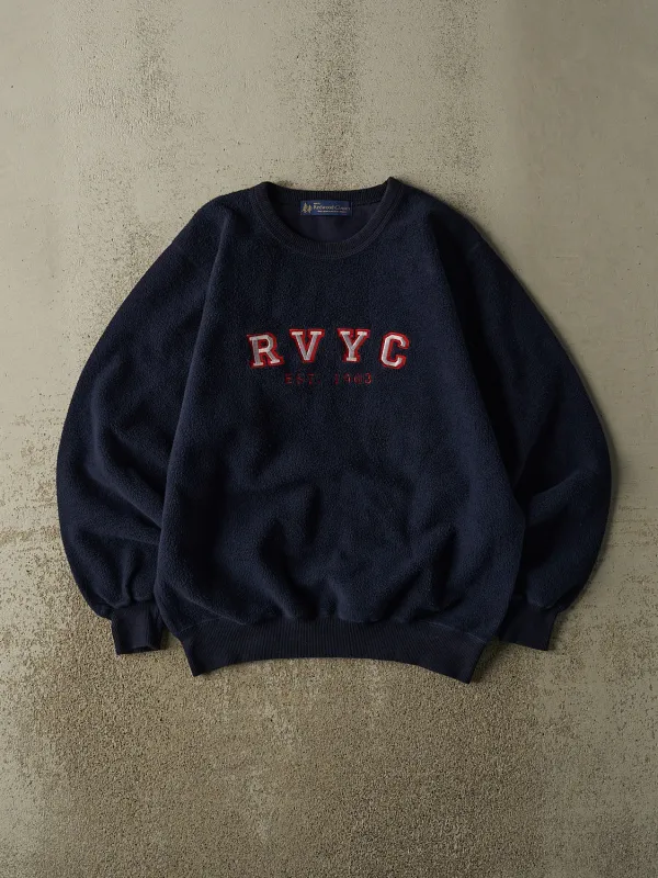 Vintage Y2K Navy Blue RVYC Inside Out Crewneck (M) made by Rebalance Vintage
