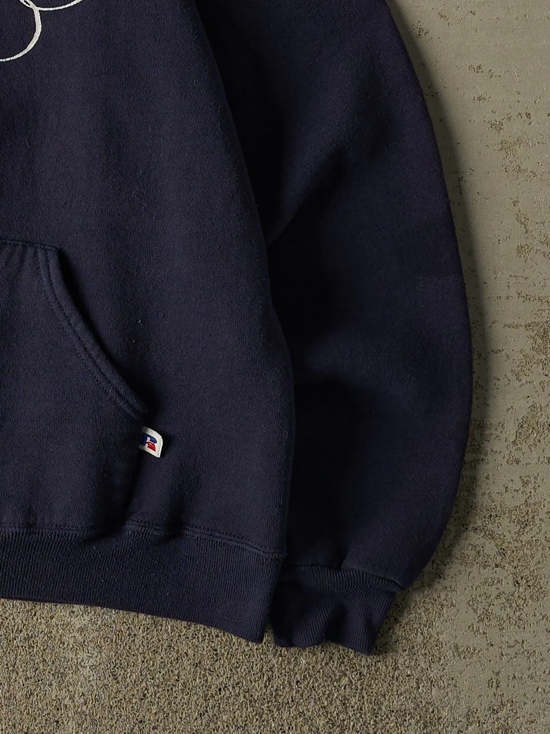 Vintage 80s Navy Blue Russell Athletic St. Michaels University Hoodie (S/M) sold by Rebalance Vintage product image thumbnail 4