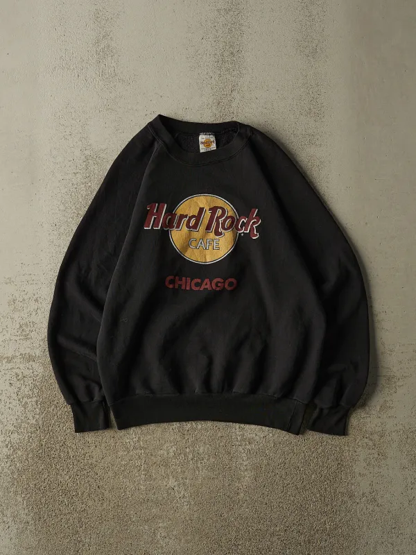 Vintage 80s Black Hard Rock Cafe Chicago Crewneck (S) sold by Rebalance Vintage